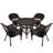 4 - Person Patio Dining Set with Round Table , Cushions Included-12655409-12638216