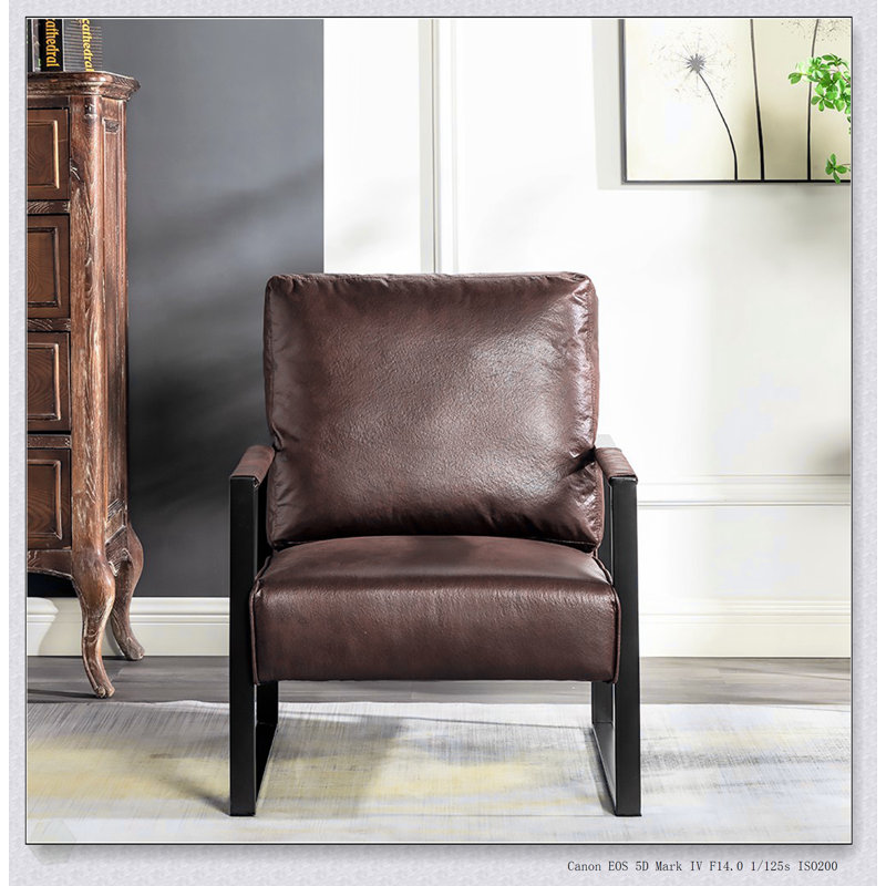 Chaise d'appoint classique Mid Century, Marron foncé