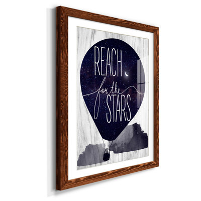 Reach for the Stars - Reproduction d'art textuel sur papier encadré