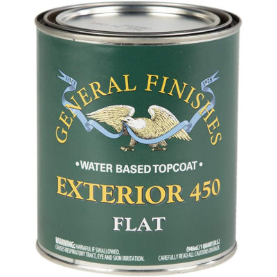 General Finishes Exterior 450 Water Based Flat Topcoat (1 Gallon)