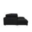 Canapé d'angle modulaire en velours côtelé noir de 284 cm (112 po) avec configuration personnalisée et coussins décoratifs, canapé 5 places pour salon/appartement