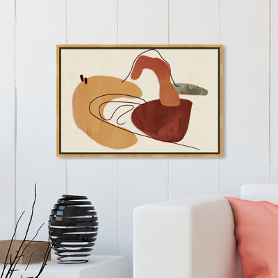 Abstrait désert délicat, blanc moderne et contemporain - impression
