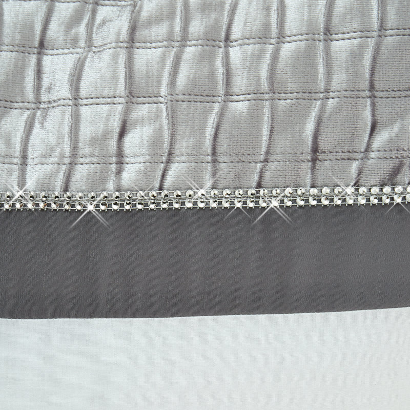 Silver Duvet Cover Set, Double Duvet Cover + 2 Standard Pillowcases