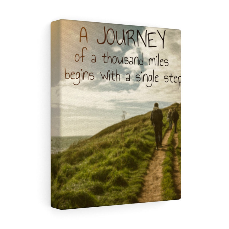 A Journey Of A Thousand Miles - Wrapped Canvas Print, 36cm H x 28cm W