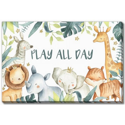 Play All Day Canvas Wall Art