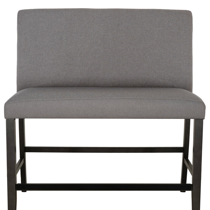 Barneveld Theartis Gray Upholstered Counter Bench