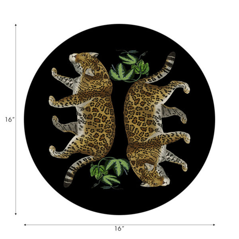 Napperon Leopard, Noir