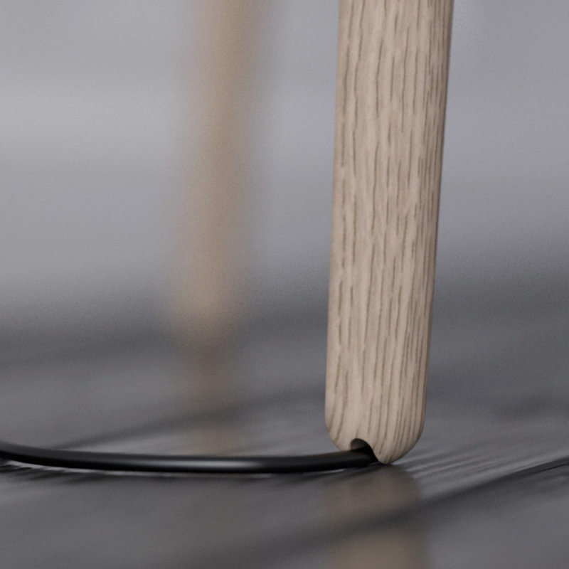 Hennig Solid Wood End Table, Light Oak