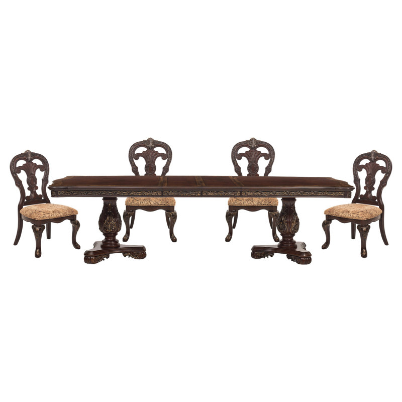Magnifique table de salle à manger rectangulaire 1Pc avec rallonge 2X