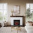 Country Living - Jackson Fireplace Mantel Package, WiFi Enabled 28” Fireplace Insert, White Brick Mantel Surround, Alexa/WiFi Enabled
