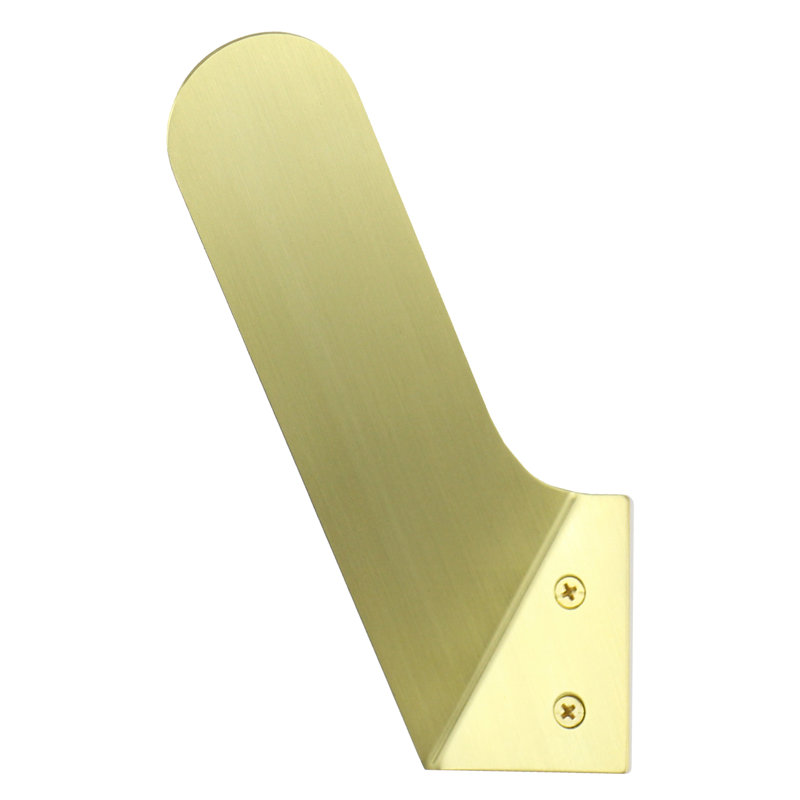 Wall Mounted Brass Hook, Left