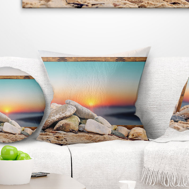 Housse et insert de coussin carré encadré, 16 po x 1 po
