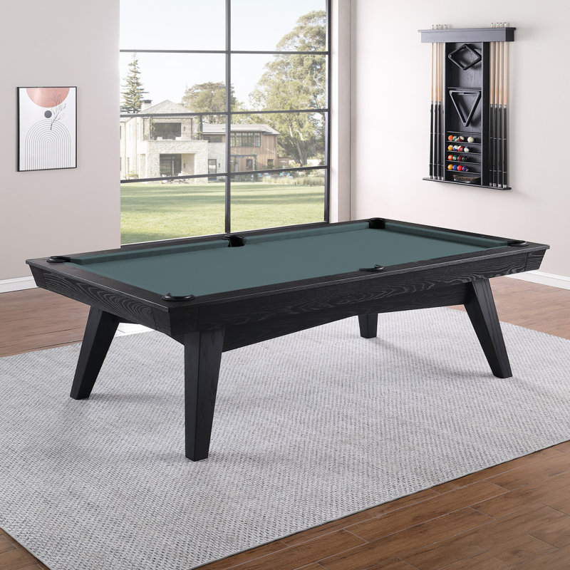 Table de billard sans ardoise ModArt, 7 pi, Bleu poudre, Bois de frêne noir