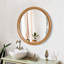 Miroir mural rond en bois