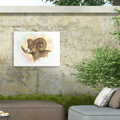Dave Bartholet Ram Print Outdoor  Canvas