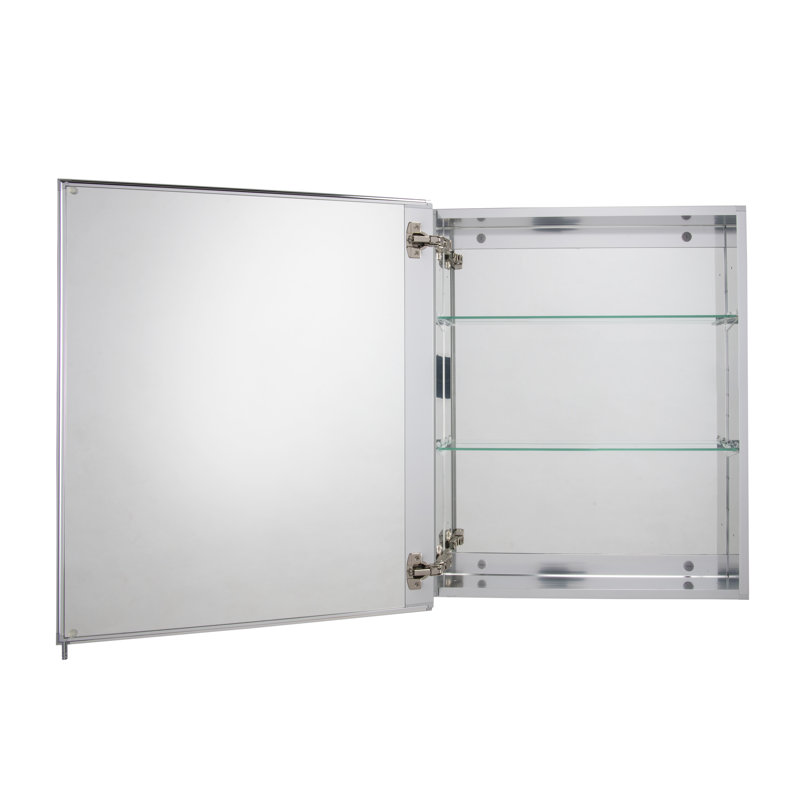 Medina Single Door Aluminum Medicine Cabinet, 76cm H x 61cm W x 13.3cm D
