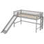 Lit mezzanine bas avec échelle et toboggan-2056804406