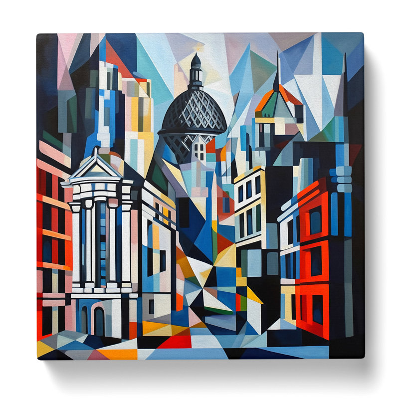 Modern Wall Art - Wrapped Canvas - Framed Print, 50cm H x 50cm W