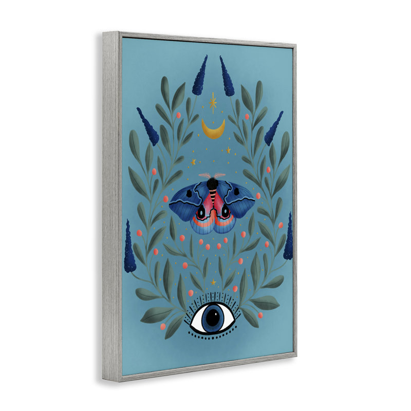 «Mindfulness Moth & Eye», art de la giclée par Metka Hiti, Estampe numérique Farmhouse, H 30 po x l 20 po