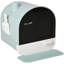 Bac à litière couvert pour chats d'intérieur 17 po x 17 po x 18,5 po avec plateau amovible, pelle et filtre à odeurs
