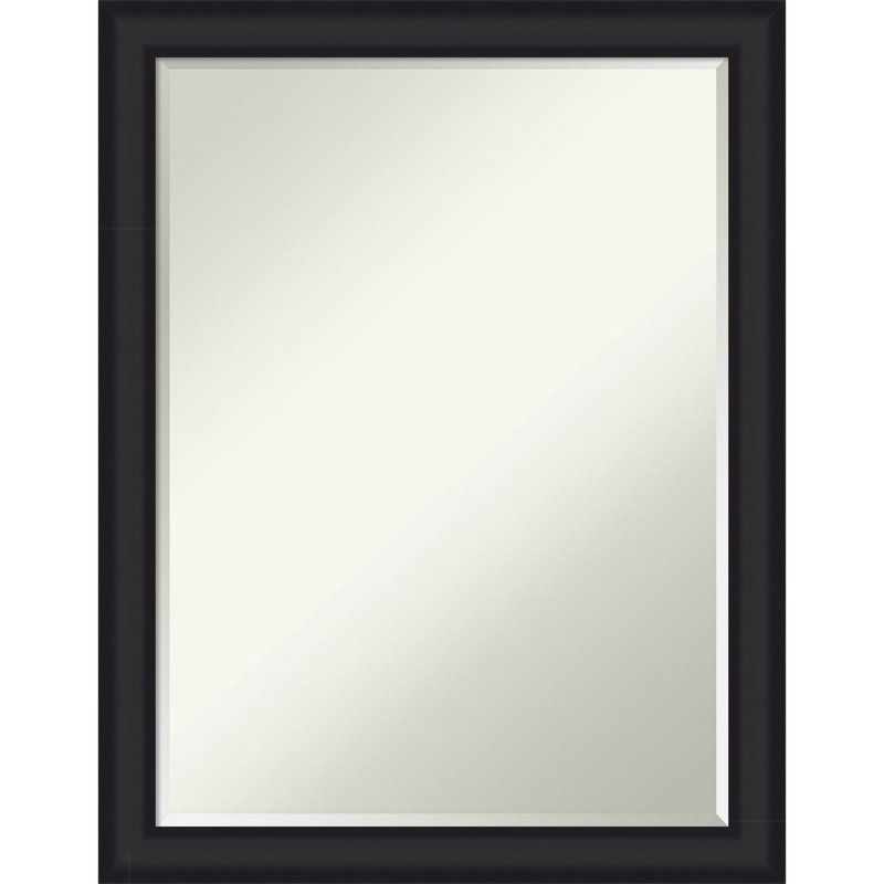 Miroir mural en bois Oliver, Noir