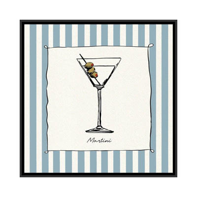 Cocktail Hour Martini 1 Piece Wall Art on Canvas