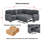 Convertible Sectional Sofa With Pull out bed, Grey Corduroy Fabric Upholsteried, L-Shaped Couch With  Storage, Cup Holders,Usb Charging, Reversible Living Room Set-1821341275