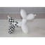 Twinsburg Balloon Dog Made of Resin Statue with Black and White Finish Size: 8" x 3" x 7"H