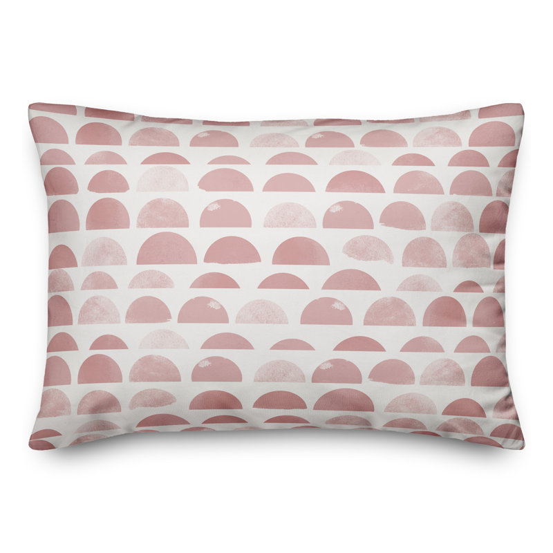 Abstract Outdoor Throw Pillow, Pink