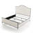 Lalia Modern Upholstered Hammered Metal Camelback Bed-124257344-124653007