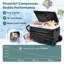 Réfrigérateur portatif à compresseur à deux zones pour réfrigérateur de voiture 42qt Costway-99468320