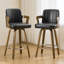 Tabouret de bar et de comptoir pivotant 29,5 po avec accoudoirs-1113464004-1133355896