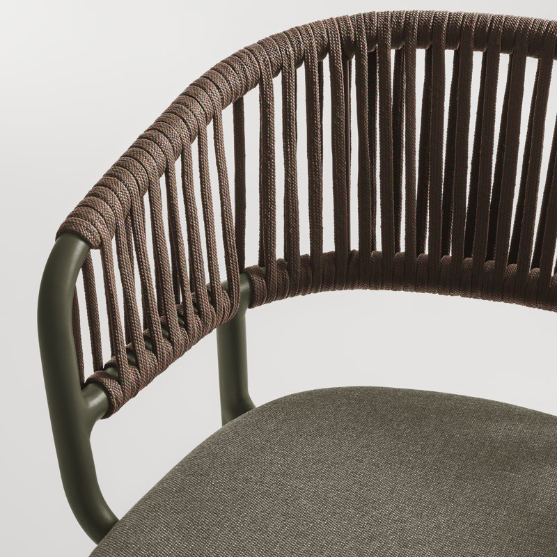 Mate Outdoor Dining Armchair, Toohey Olive Plainweave