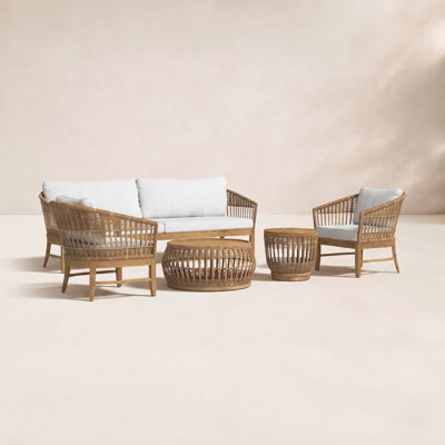 Dunkirk 5-Person Teak Patio Seating Group
