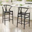 Tabouret de bar, tabourets de bar à hauteur de comptoir tissé, chaises de bar en rotin entièrement assemblées pour îlot de cuisine-1223486924-1223486922