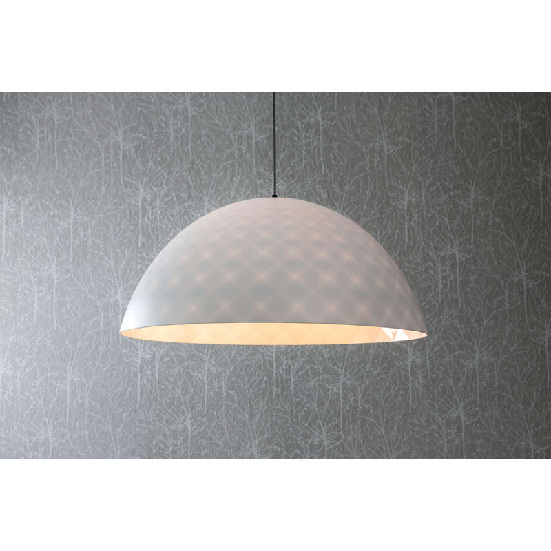 Stella 29.5cm H Plastic Bowl Pendant Shade ( Screw On ), White