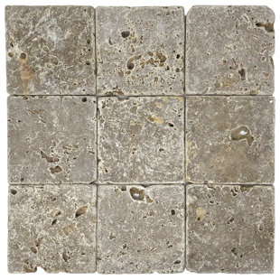 Carrelage mural en travertin 4 po x 4 po Expresso