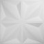 Panneau mural 3D 19,625 "x 19,625" en blanc (paquet de 12)