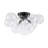3 - Light Clear Glass Bubble Sputnik Semi Flush Mount-654408114