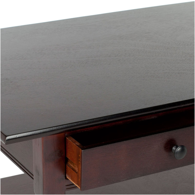 Barrasso Solid Wood Top Single Coffee Table, Dark Cherry
