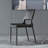 Black Solid back side Chair(Set of 2)