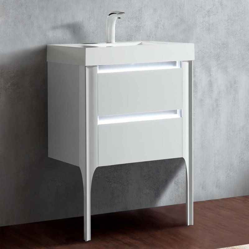Ensemble de meuble-lavabo simple 24 po Maribelle, Blanc