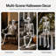 Halloween Skeleton Life Size 185cm Posable Joints Haunted House Patio White