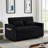 Eiri 55'' Wide Convertible Velvet Sleeper Square Arm Sofa Bed with Reclining Backrest and 2 Throw Pillows-1111629079