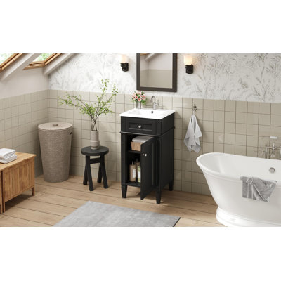 16-inch Bathroom Vanity with Ceramic Sink