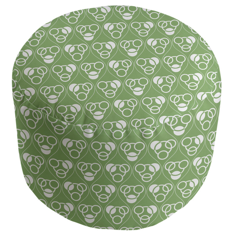 repose-pieds d’ondes à cercles classiques, Vert / blanc