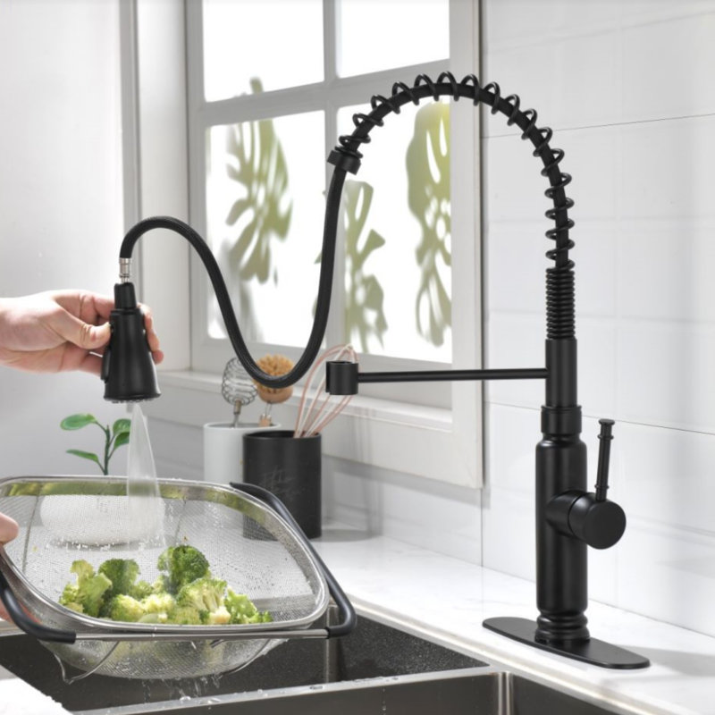 Touch Kitchen Faucet With Pull Down Sprayer, Matte Black