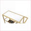 Chariot de service avec rangement, support à vin et amp; Tablettes en miroir | Finition champagne | Cadre en métal