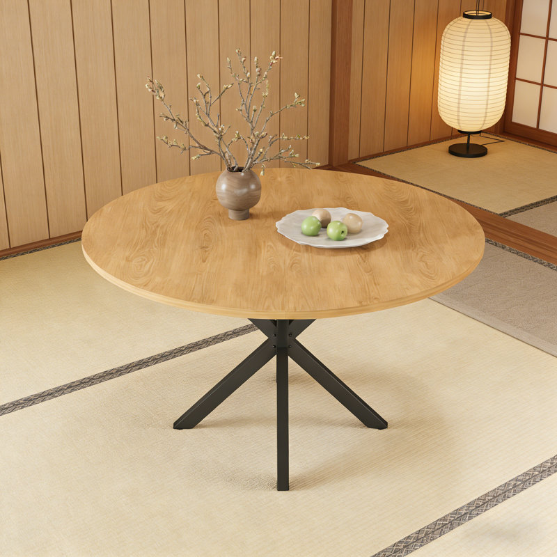 Extensible Dining Table, Round Table, Carbon Steel Base, Suitable For 2 To 6 People