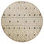 Tapis rond crème / bleu en laine touffeté à la main marocain Gracela-300303724
